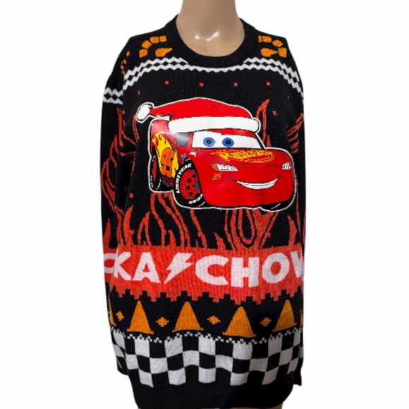 Disney pixar lightning McQueen holiday sweater - Picture 3 of 6